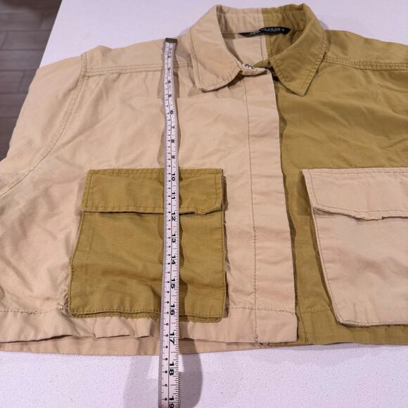 Zara Bloggers Overshirt Medallion Cropped Jacket Embroidered Patches Women XL - Picture 5 of 12
